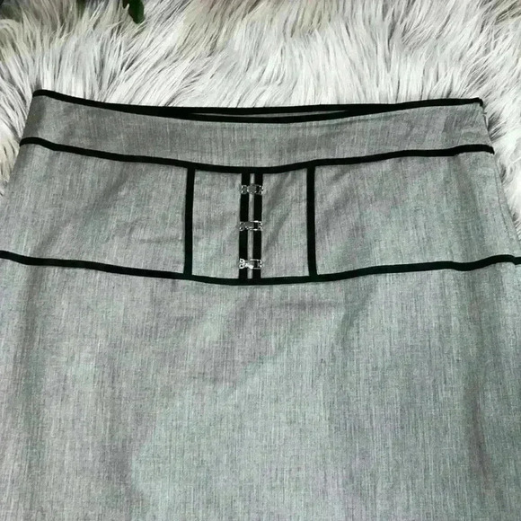 Helios & Luna Vintage Professional Structured Black & Gray 2 Piece Skirt Set - Picture 9 of 12